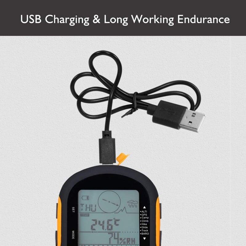 Ayayu Multifunction Digital Altimeter, Waterproof Handheld GPS Navigator Tracker with Mini Torch, Electronic Barometer Thermometer Compass for Camp Climb Hike - Image 5